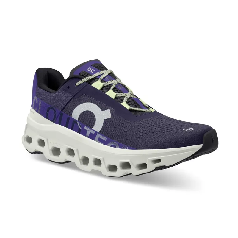 On Running Cloudmonster Mens Running Shoes in Acai/Aloe-1